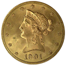 $10 Liberty Gold Coin Obverse