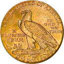 $2.50 Indian Gold Coin Reverse